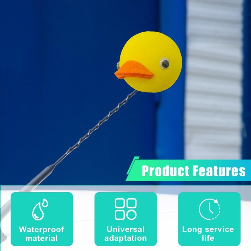 ZIMISI Cute Duck Car Antenna Topper, EVA Funny Auto Antenna Foam Ball, Easy to Find Car in The Parking Lot, Universal Vehicle Exterior Decoration Accessories for Car, Truck, SUV (Duck) - Image 3